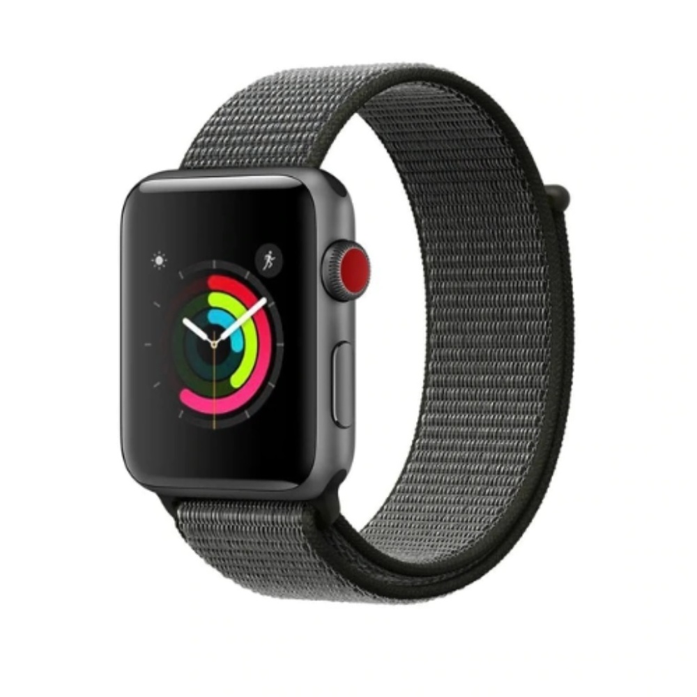 ❤️NEW Black Grey Sport Loop Strap For Apple Watch - Picture 2 of 6